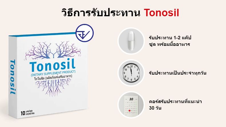วิธีการรับประทาน Tonosil